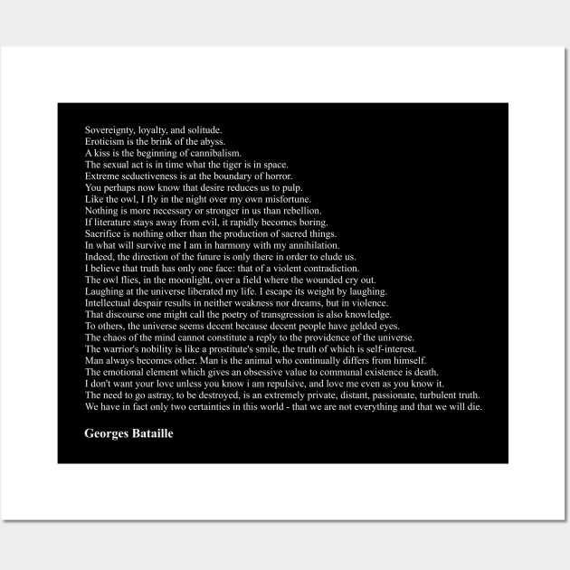 Georges Bataille Quotes Wall Art by qqqueiru